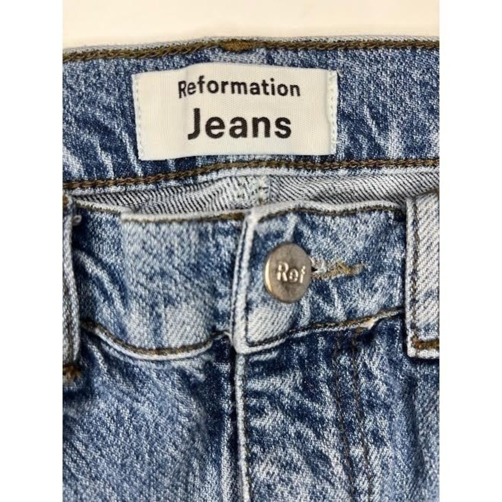 Reformation Jeans Palermo High Rise Skinny Light Wash Denim Size 24 - Picture 3 of 8